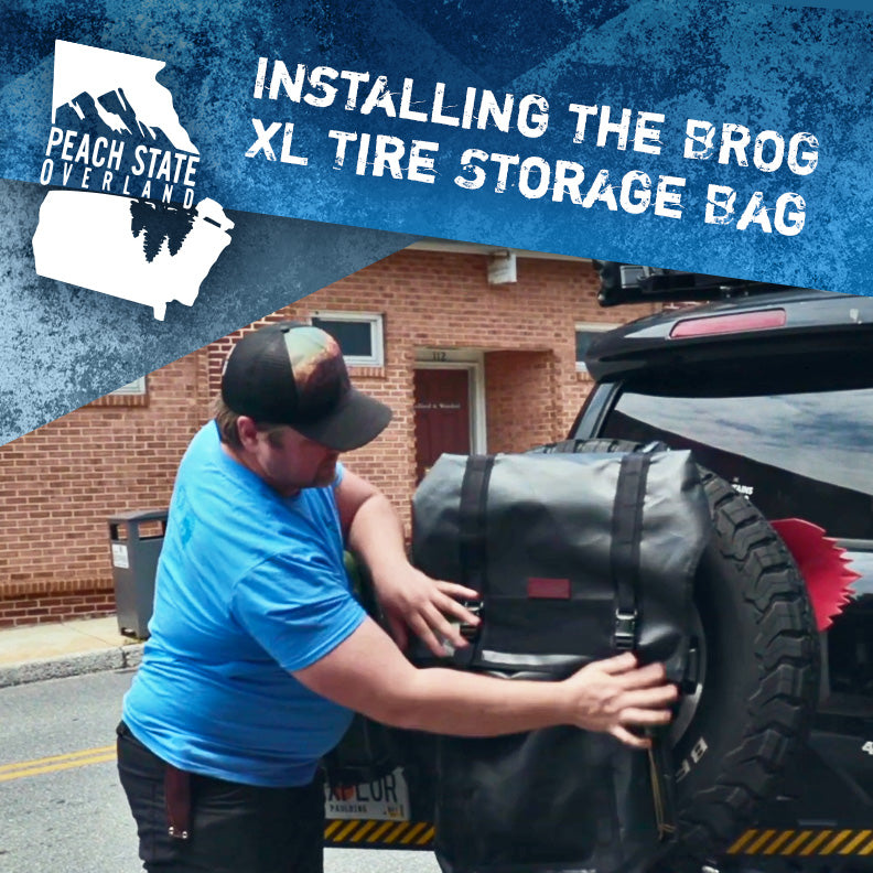 Installing the BROG XL Tire Storage Bag (with Peach State Overland)