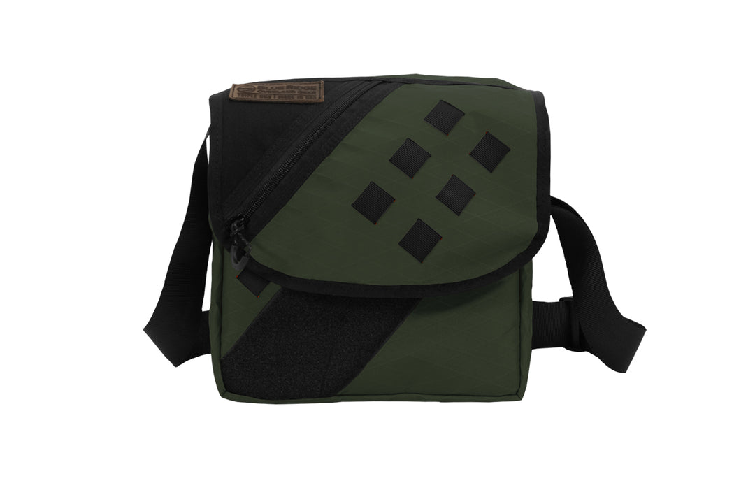 Transit Bag satchel by Blue Ridge Overland Gear, green version, front view