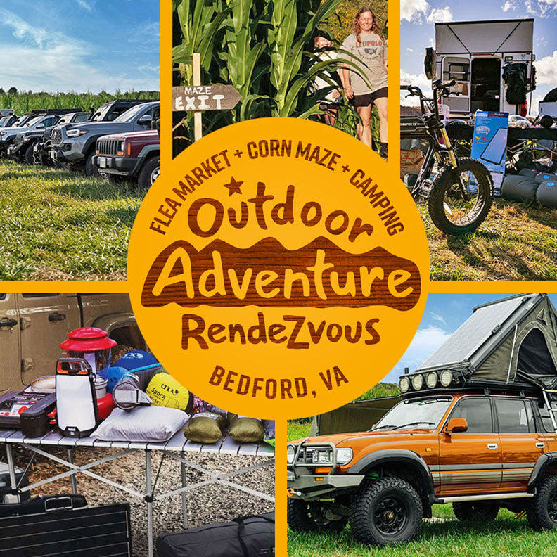 Outdoor Adventure Rendezvous: flea market, corn maze, camping