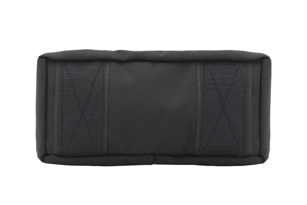 Solid Front Velcro Pouch Medium 4 x 8 x 1 Black